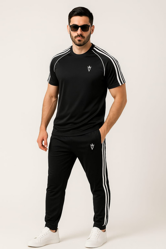 Men’s Premium Black Crown Tracksuit – Street Style & Comfort